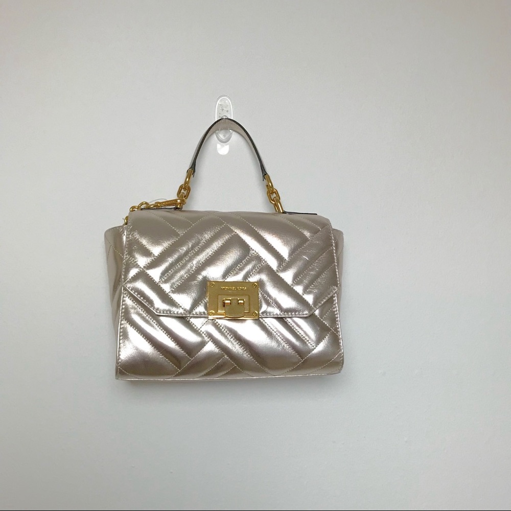 Michael Kors Vivianne Medium Purse Metallic NWT